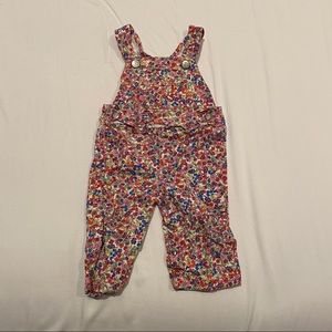 Girls floral overalls 6-9m